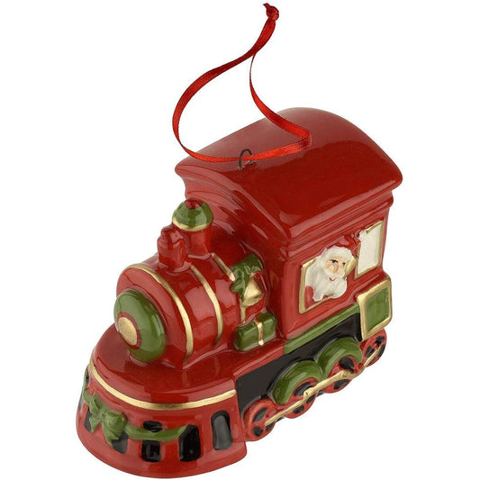 Spode Christmas Tree Train Engine Ornament 3"