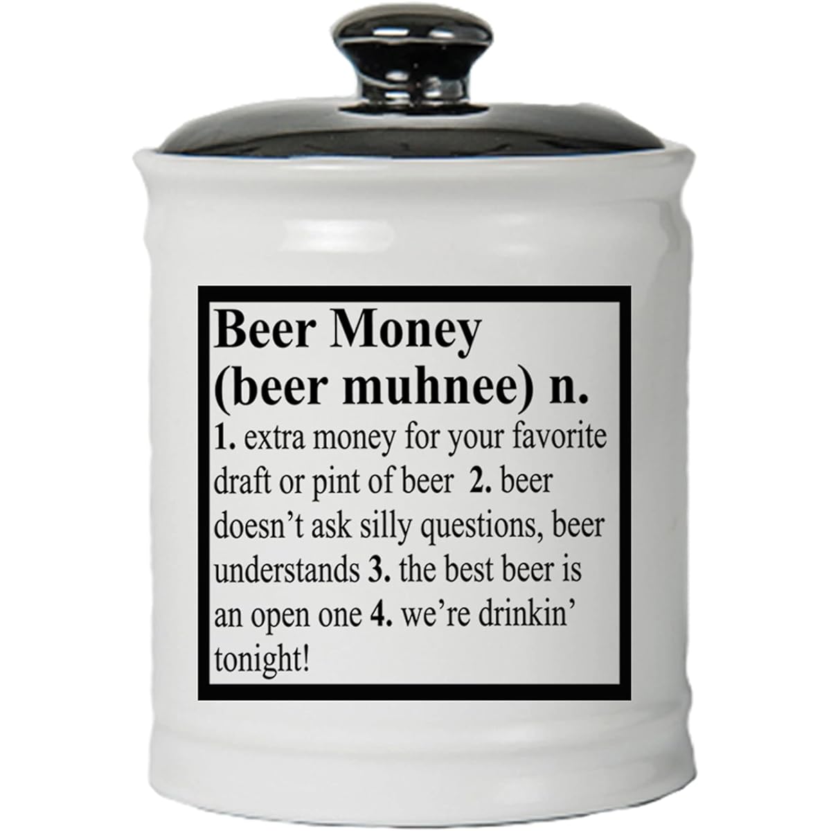 Beer Money Ceramic Piggy Bank Candy Jar Funny Gift for Dad Gift for Beer Lover Beer Gift