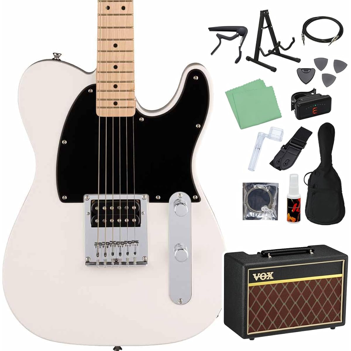 Squier by Fender SONIC ESQUIRE Arctic White Electric Guitar Beginner 14-piece Set [With VOX Amplifier] Esquire Squier/Squier