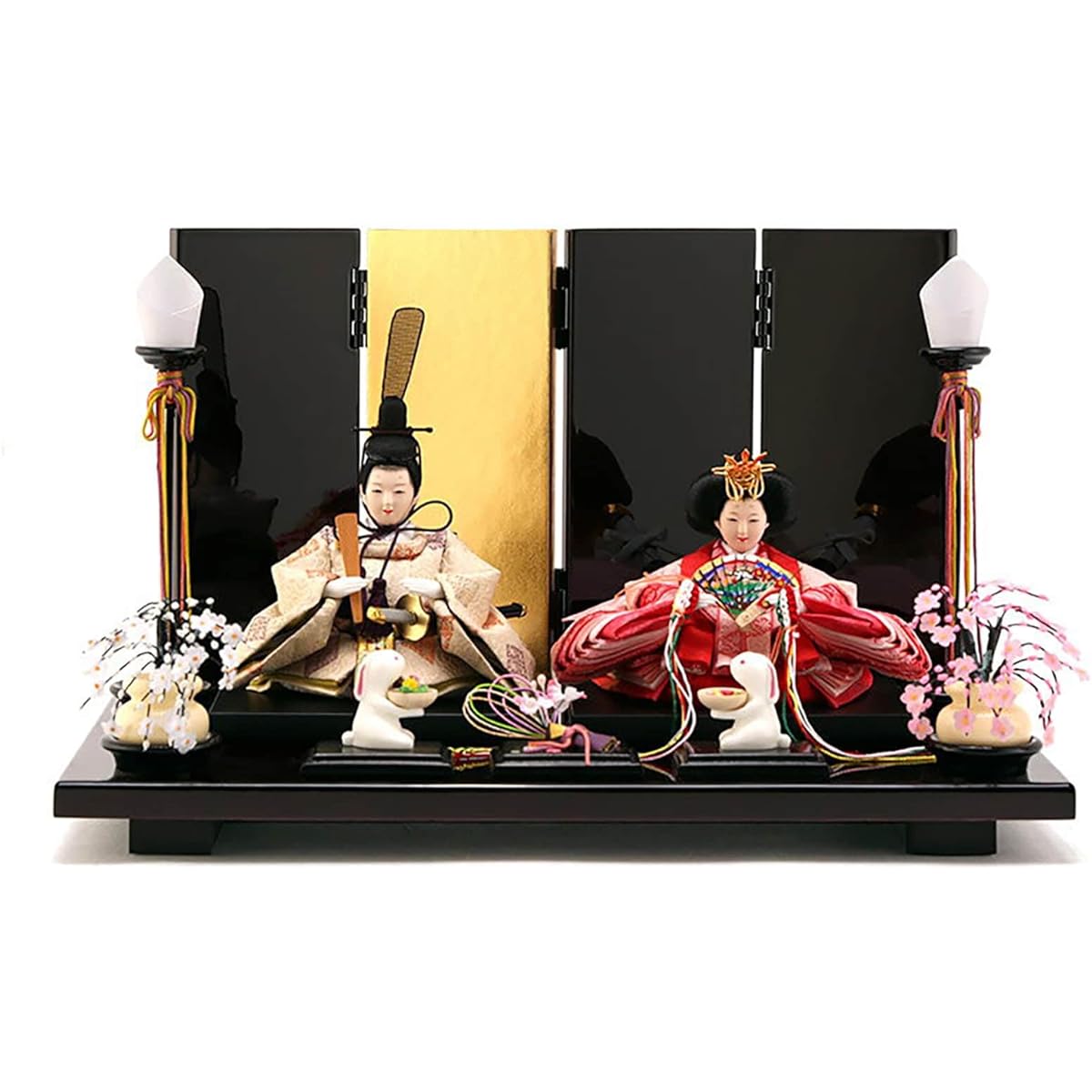 Compact Hina dolls, Hina dolls, Prince and Princess ornaments, Flat ornaments, Made by Gasen, Hina Ranman h293-fzcp-47st10