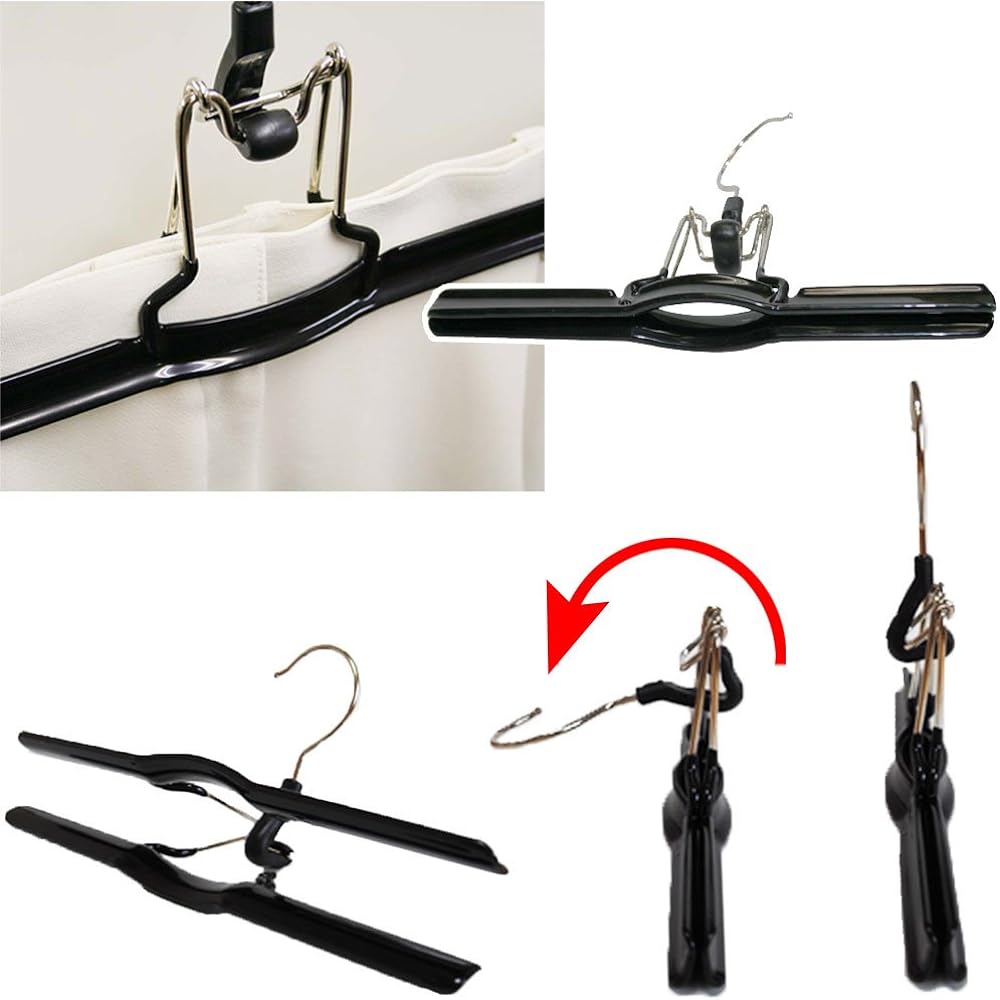 Non-slip MAWA hanger for pants and skirts (26cm size) Set of 40 black MA1301-40