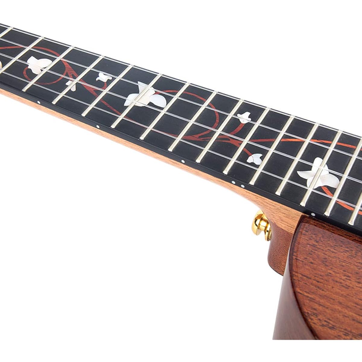 [Enya EUC-M6 EQ] Enya ukulele concert size (mahogany, all veneer), electric ukulele, for beginners and intermediate/advanced players, with A1U pickup, high gloss, case included, safe shipping after inspection (wood color) )