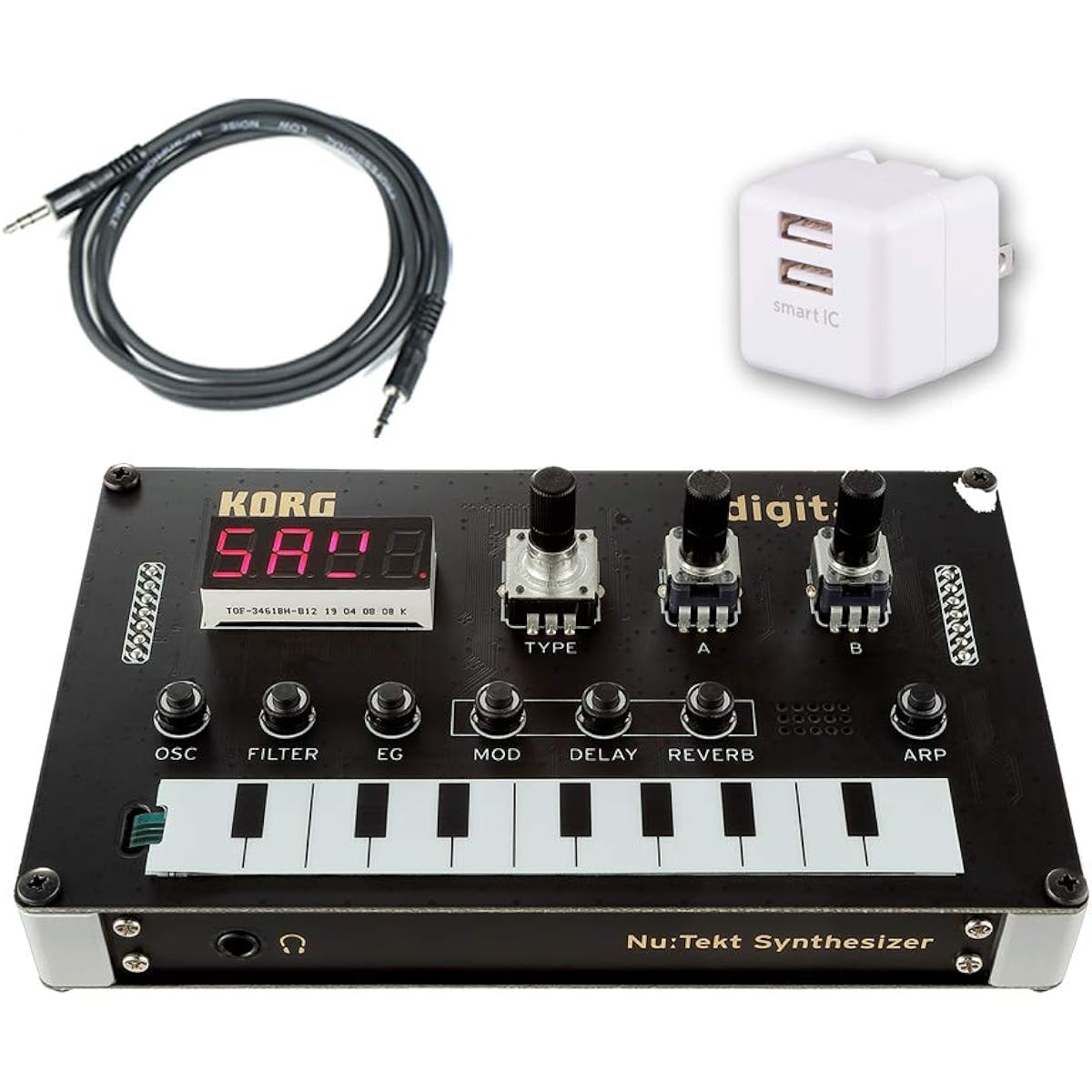 KORG/Nu:Tekt NTS-1 digital KIT DIY synth kit -USB2 port AC, AUX cable set-