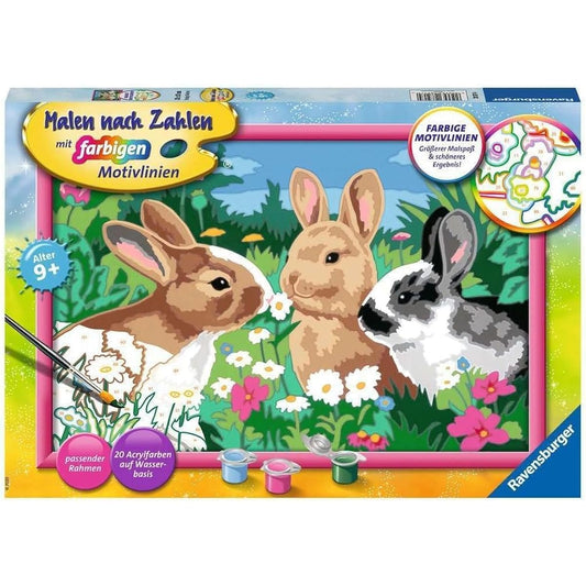 Ravensburger Painting by Numbers 28517 - Cute bunnies - Children from 9 years: Painting by Numbers