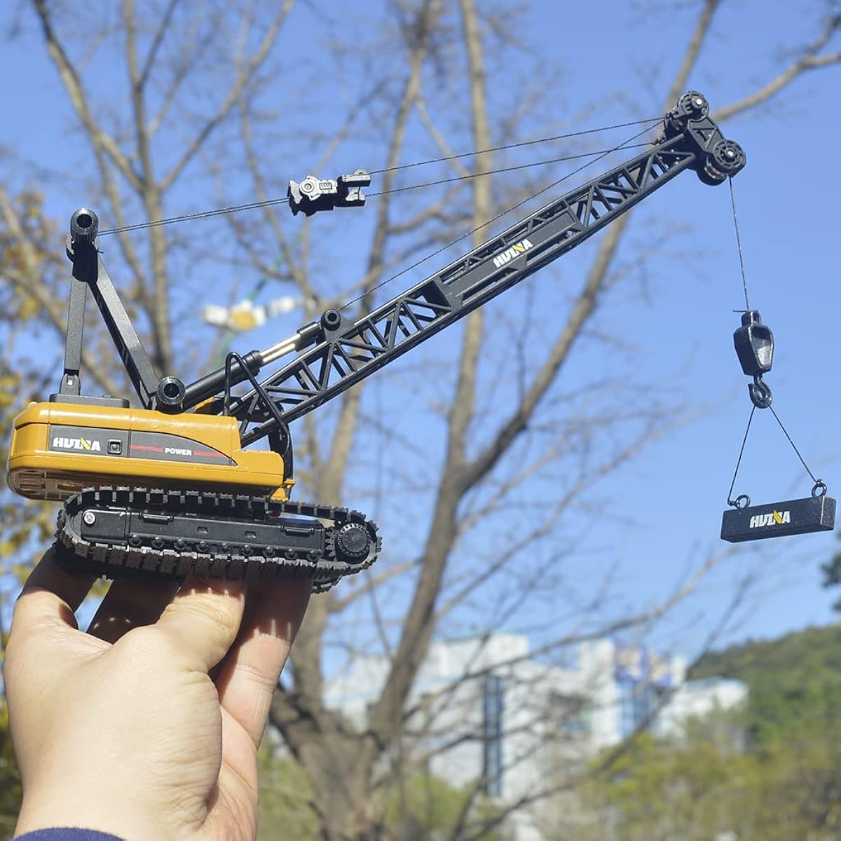 Ailejia Construction Truck Toys Crane Truck 1/50 Scale Diecast Truck Engineering Car Metal Construction Vehicles Crane Machine Model Toys for Boys (Crawler Crane)