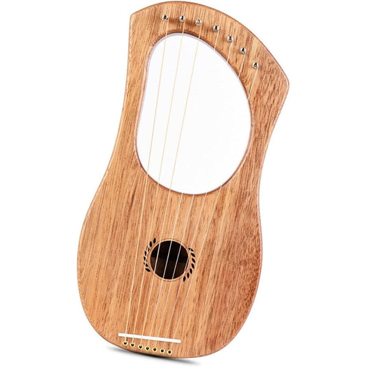 WowZza 7 String Lyra Harp Lyra Wooden String Instrument with Carry Bag Lyra Harp