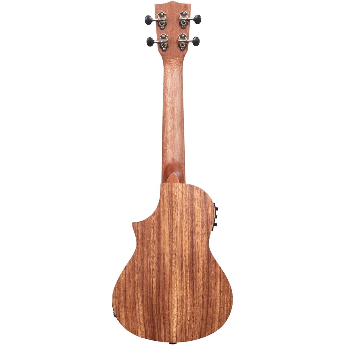KALA Teak Tri-Top Concert Ukulele with Cutaway and EQ, Padded Gig Bag