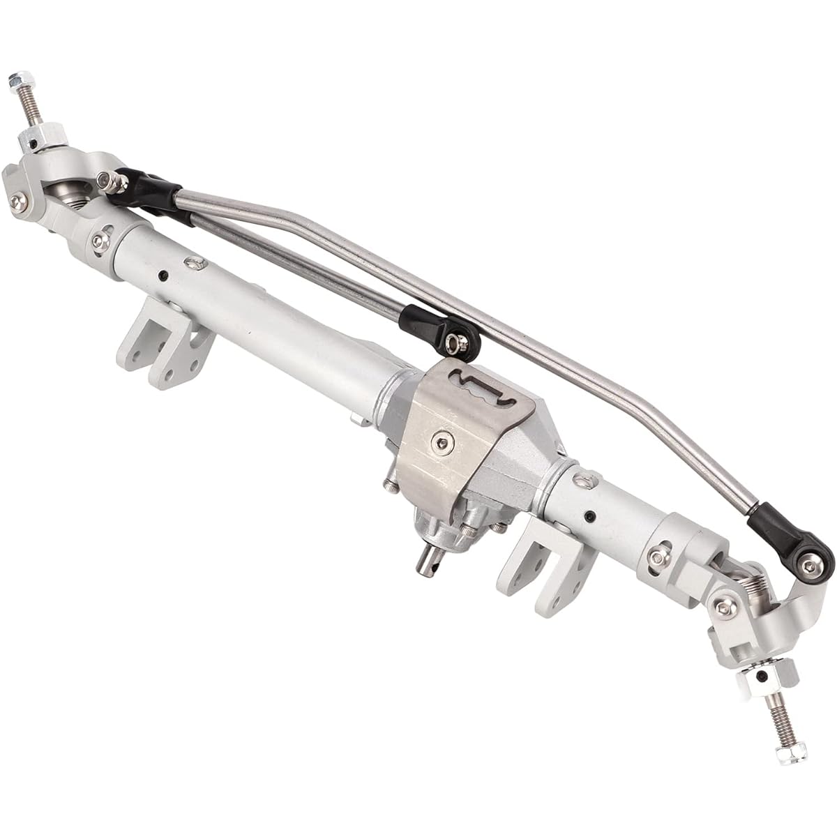 1/10 RC Car Front Axle, Novel and Stable Performance Front and Rear Portal Axle Durable Easy Installation Steel for Rc Car (Silver)