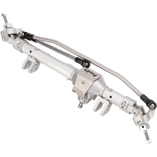 1/10 RC Car Front Axle, Novel and Stable Performance Front and Rear Portal Axle Durable Easy Installation Steel for Rc Car (Silver)