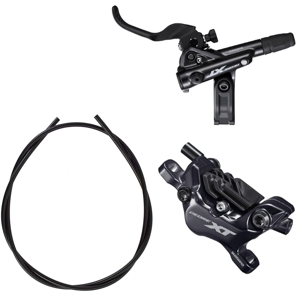 SHIMANO DEORE XT BL-M8100L/BR-M8120 Resin 1700mm Left Rear JKIT/Lever, Caliper, Hose, Oil Filling Set JKIT Oil filled, Hose connected to caliper side