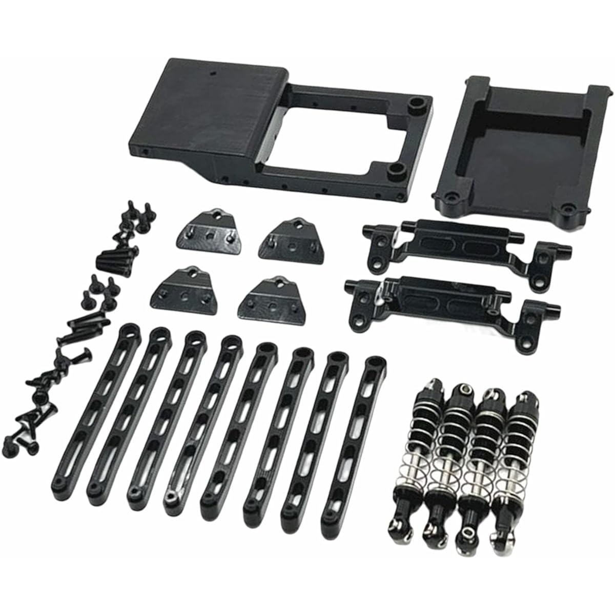 DeeRace RC Car Upgrade Parts Shock Absorber Shock Absorber Bracket Easy to Install Durable Spare Parts for MN78 RC Car, Black