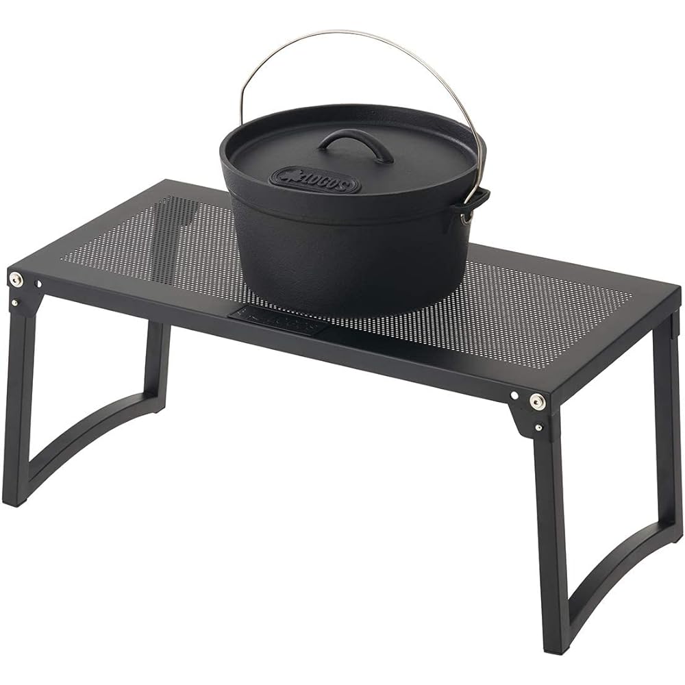 LOGOS Iron Bonfire Table 81064182 Black (approx.) Width 60.8 x Depth 29.5 x Height 28.5 cm