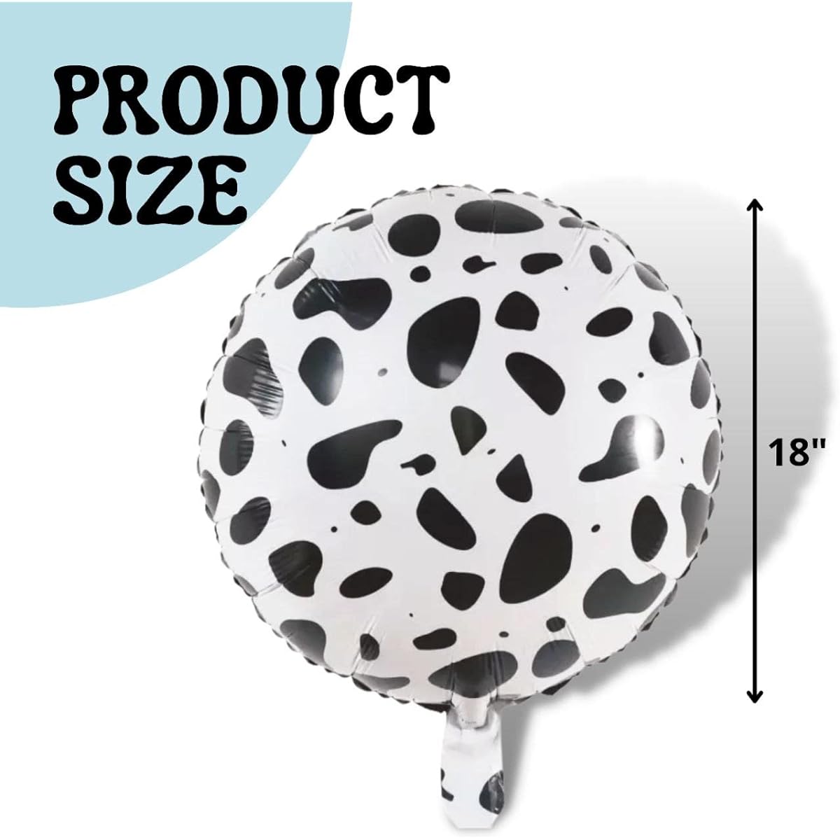 Cow Balloons Set, 12pcs Cow Foil Balloons, Cow Print Balloons, Cow Birthday Party Decorations, Cow Print Birthday Party Supplies, Cow Mylar Balloons, Animal Theme (18 inch)