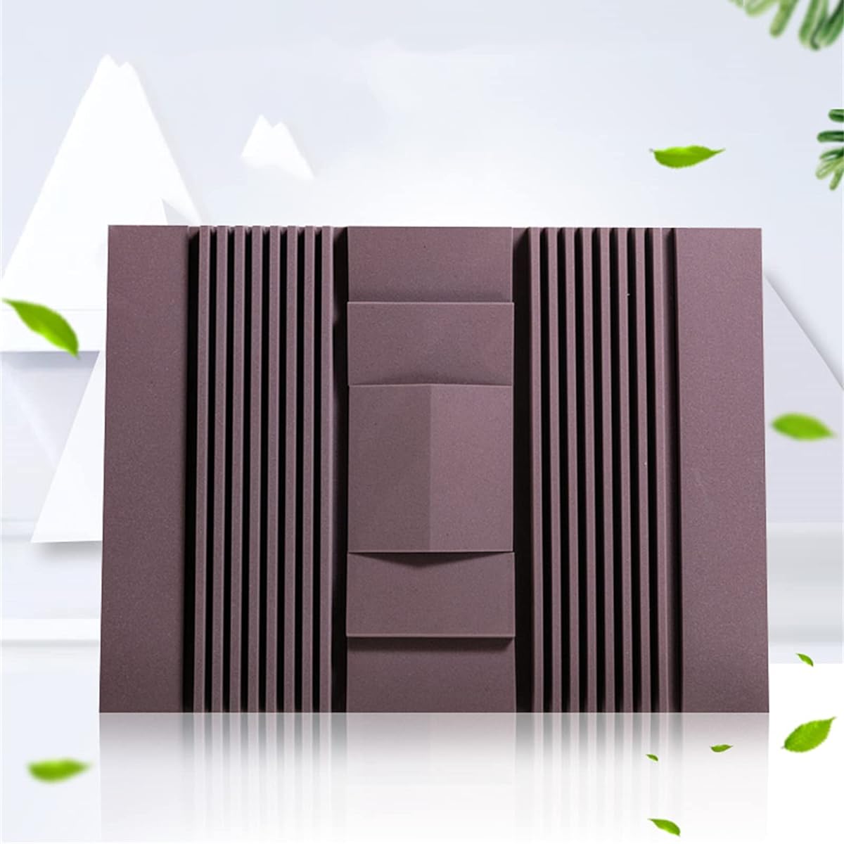 Anti-Noise Recording Studio Foam Tiles, Soundproofing Foam Panels Easy Assembly Acoustic Foam Tile Kit 7.5CM Thickness Bedroom Living Room Acoustic Panels (Black 120*90*7.5CM) (Purple)