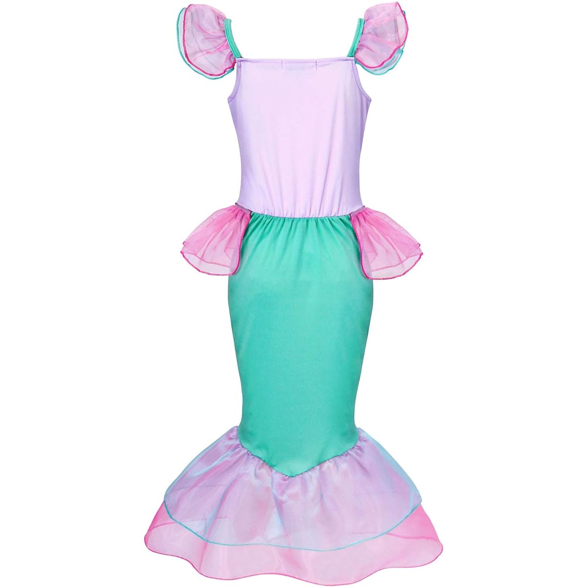HenzWorld Little Mermaid Ariel Costume Dress Girls Sequins Party Cosplay Birthday Outfit Age 3-12