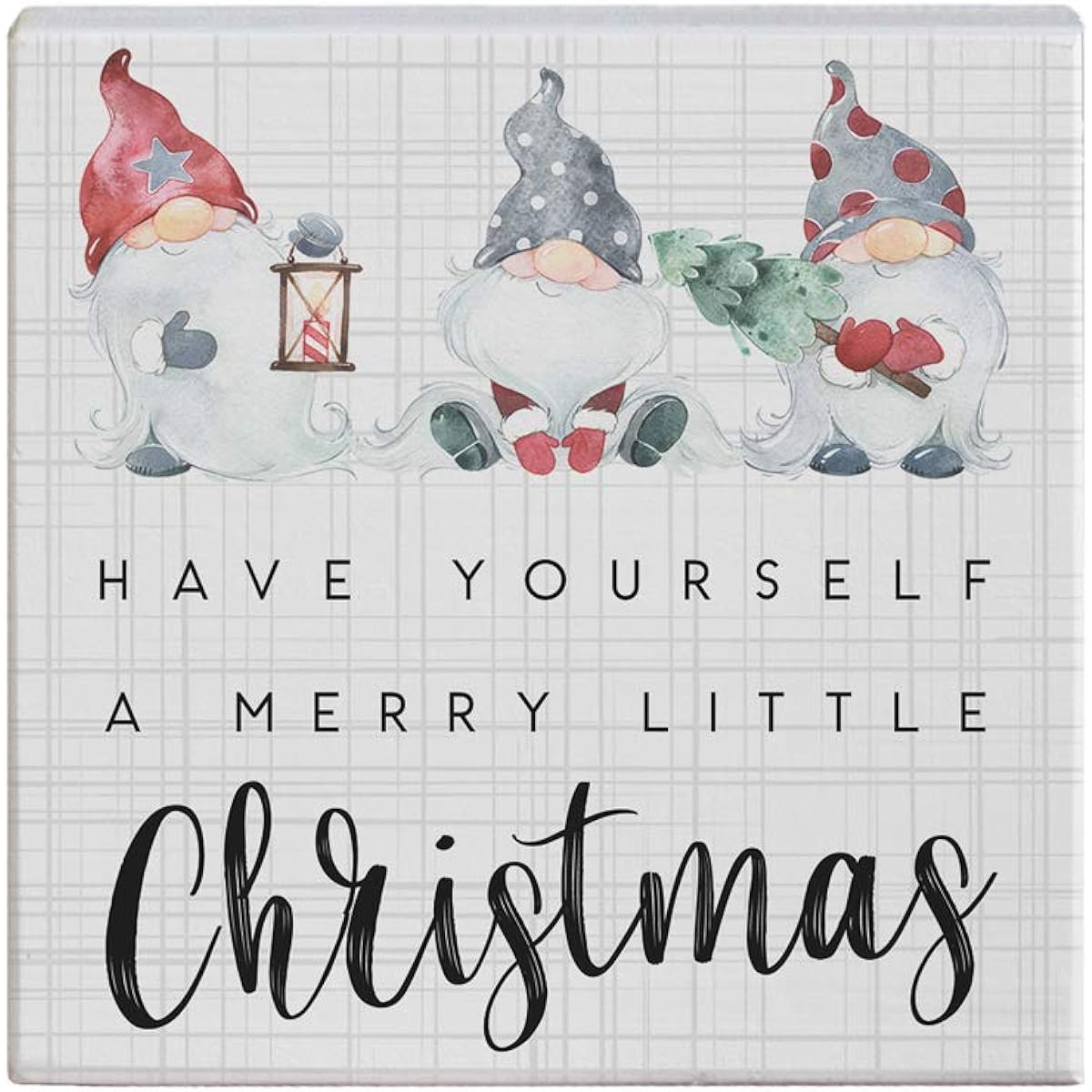 Simply Said, INC Small Talk Squares, Merry Little Christmas- Rustic Wood Sign, 5.25 x 5.25 Inch, STS1557