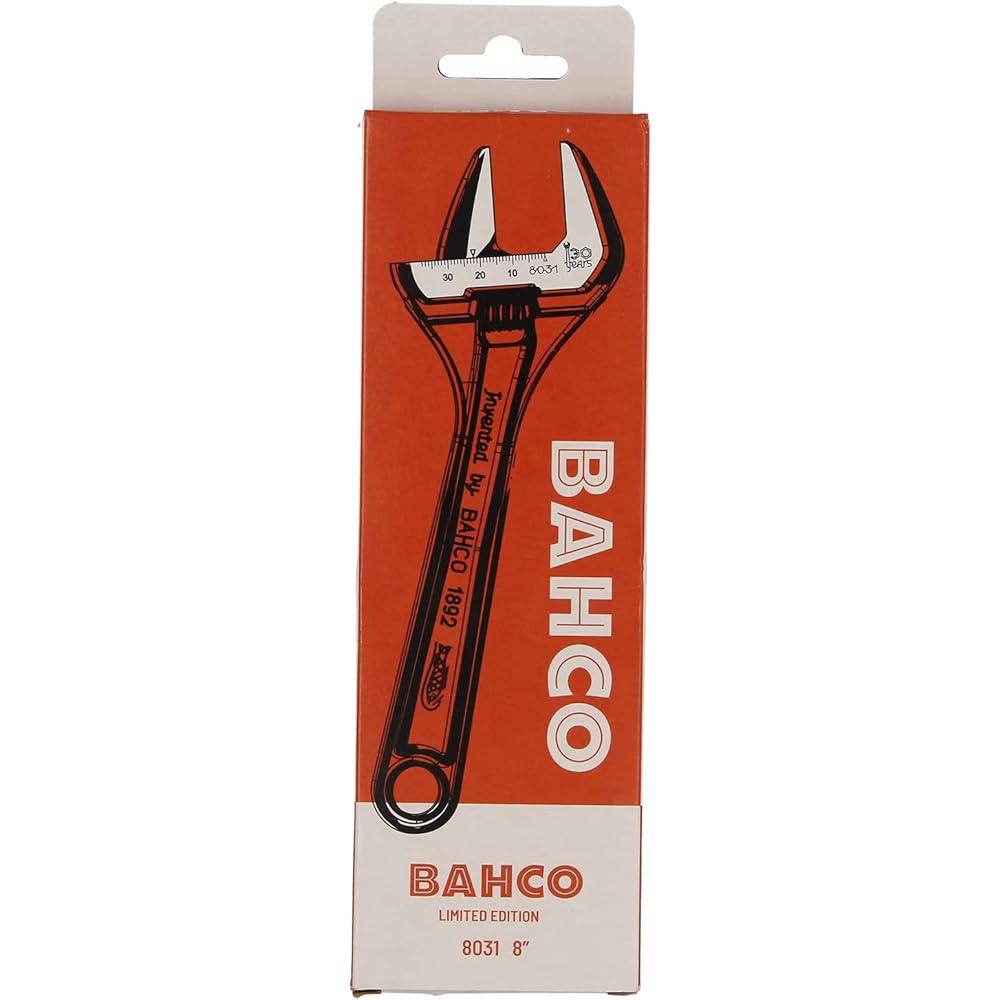 BAHCO 130th Anniversary Monkey Wrench Original Logo Maximum Opening 38mm 8031