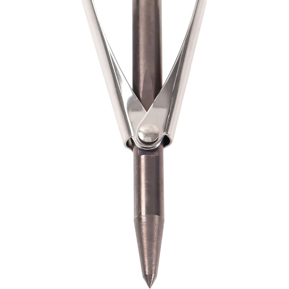 Ultimate Dive Double Wing Harpoon Tip Feather (16cm / Made of Stainless Steel) Penetration Power Barbs on both sides keep the fish from escaping (Rust-proofing / Thread Diameter 6mm) Fish Thrust Harpoon Spearfishing Ultimate Dive