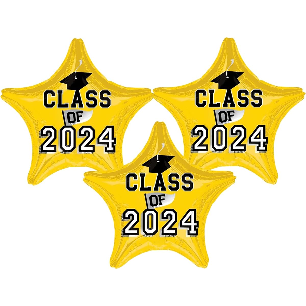 2021 Graduation 11" Latex Balloons 12 Pack Yellow