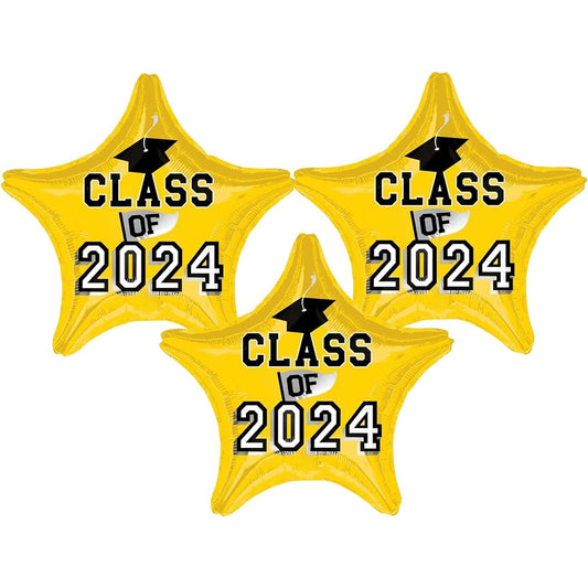 2021 Graduation 11" Latex Balloons 12 Pack Yellow