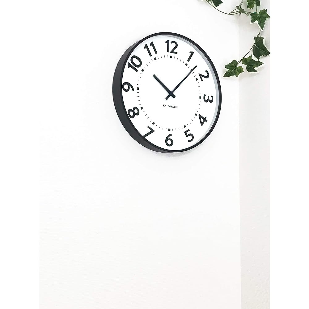 KATOMOKU plywood clock 17 radio clock sweep (continuous second hand) km-106BRRC φ362mm brown