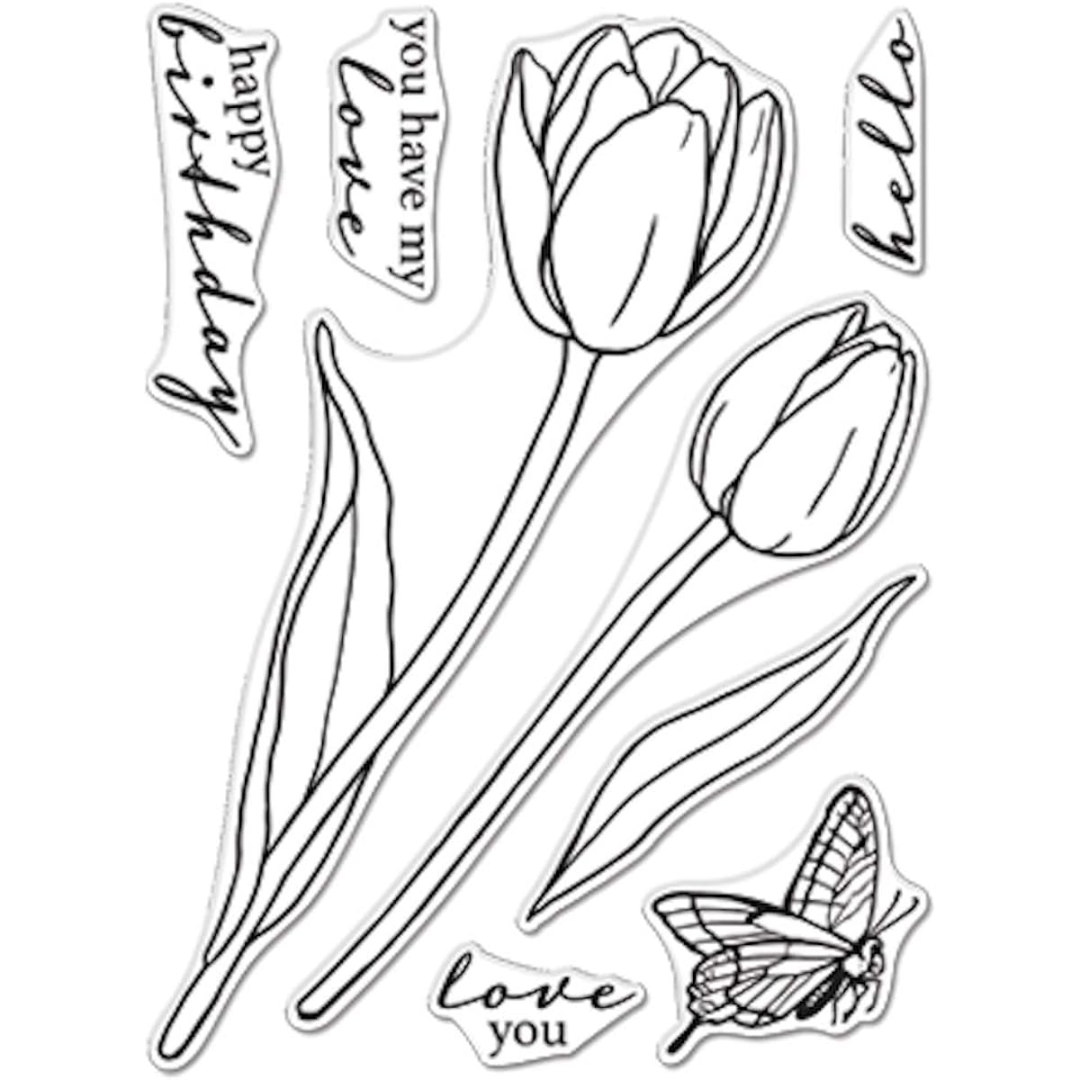 HERO ARTS CM420 Clear STMP Hero Floral Tulip