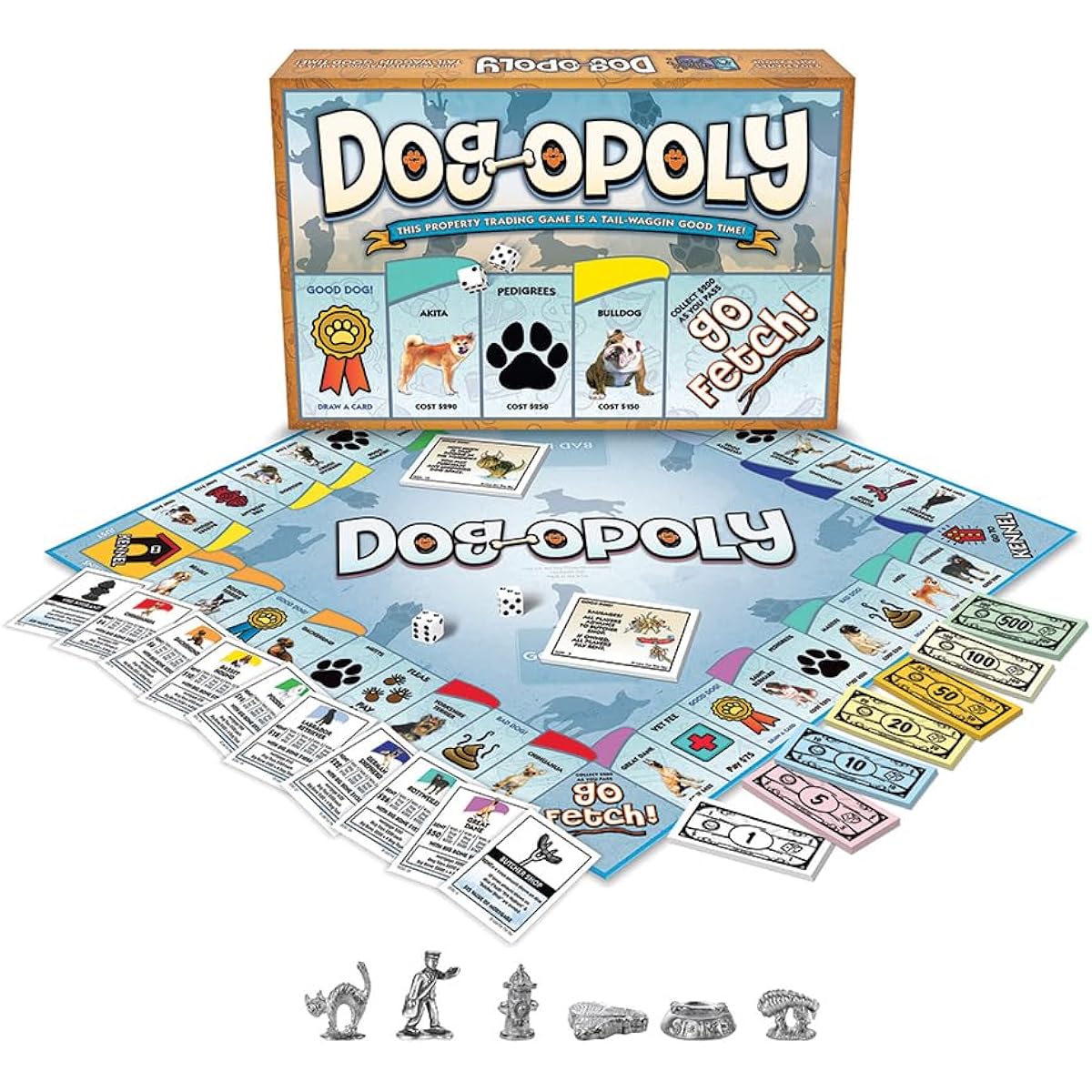 Dog-Opoly Board Game - This Property Trading Family Game Tail Wagin' Good Time! - 2-6 Players Ages 8+