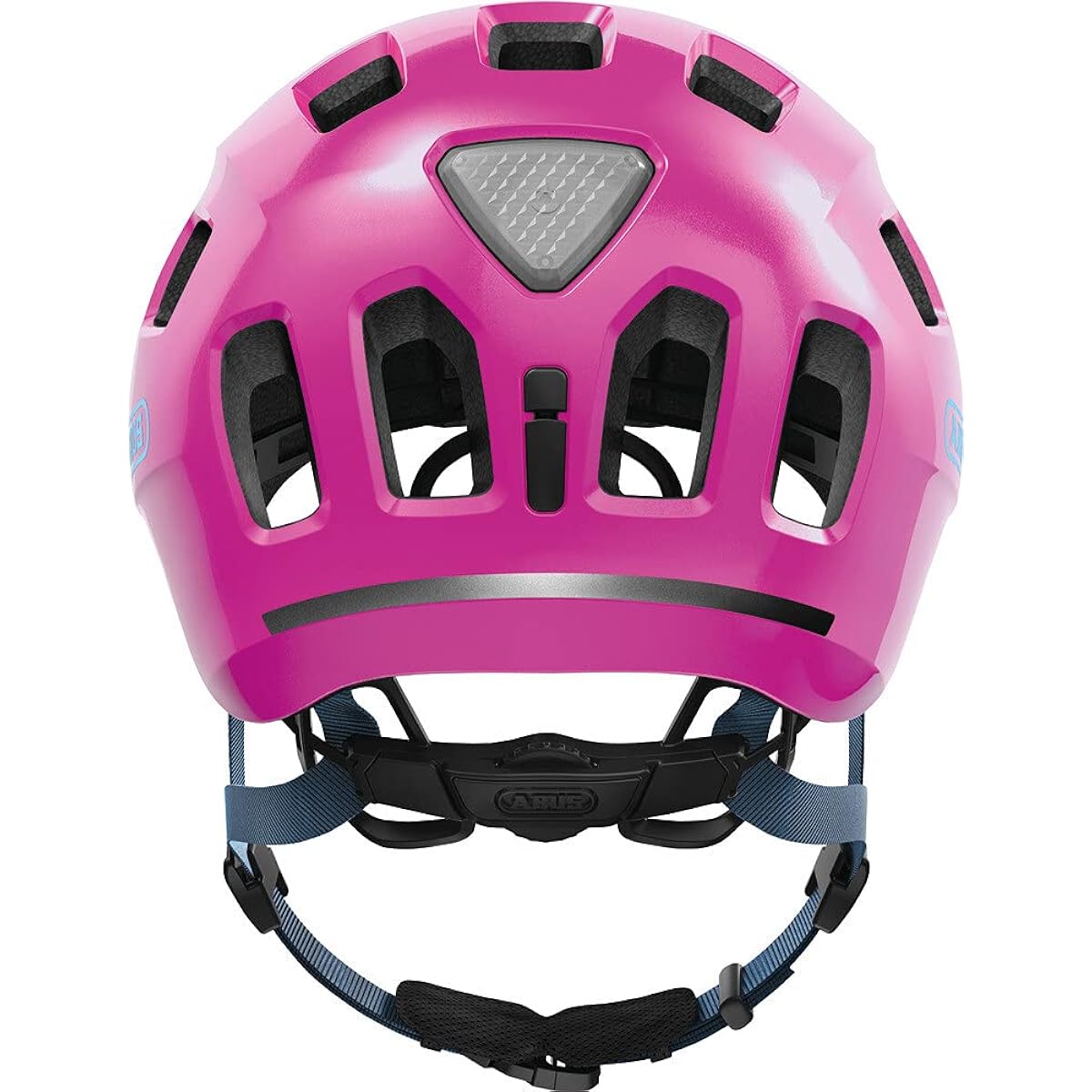 ABUS bicycle helmet Youn-I 2.0 - with light for children, teenagers and young adults - for girls and boys - pink (sparkling), size M, M (52-57 cm)