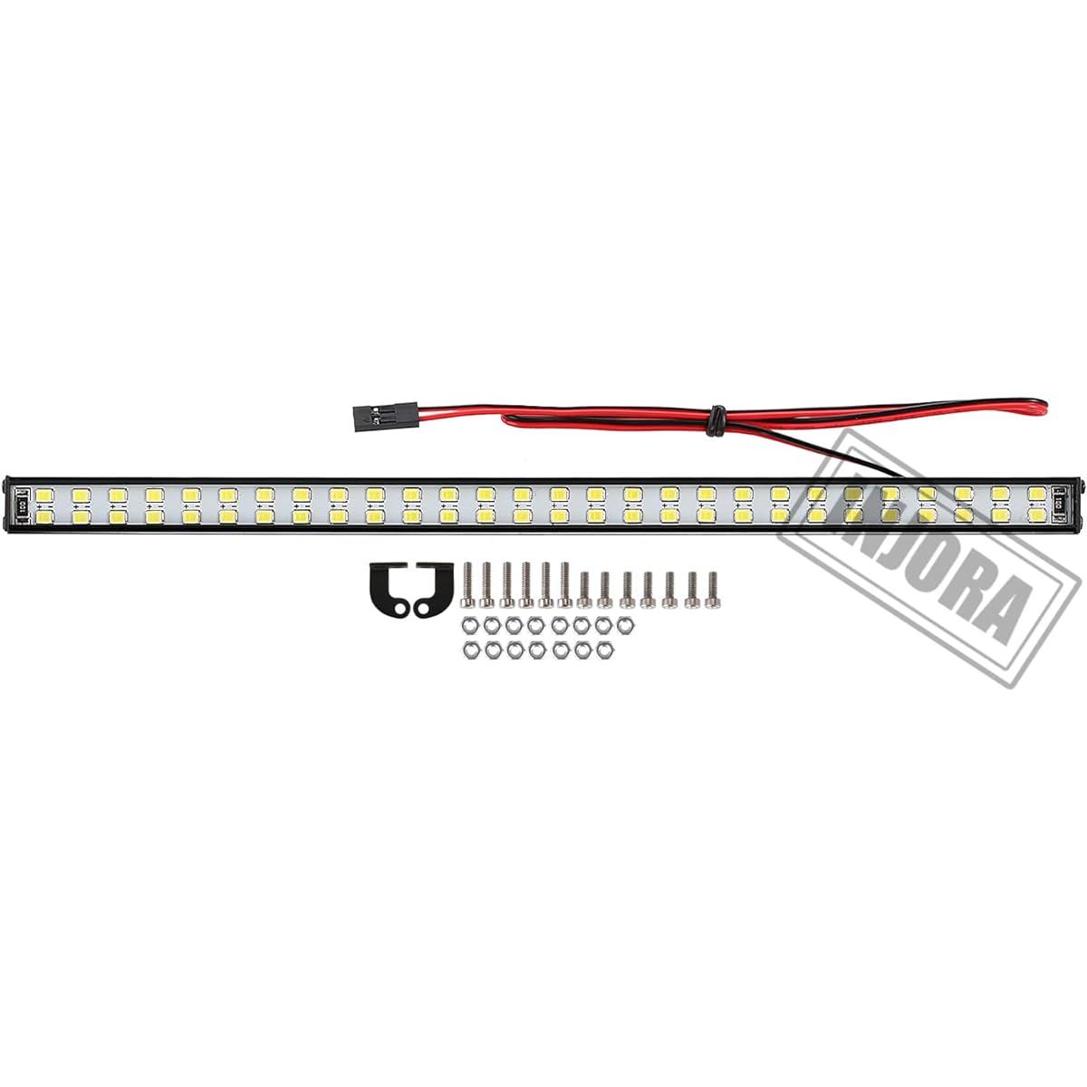 INJORA RC Led Light 56Led Roof Light, 1/6 RC Crawler SCX6 Jeep JLU Wrangler Upgrade Parts, 232mm