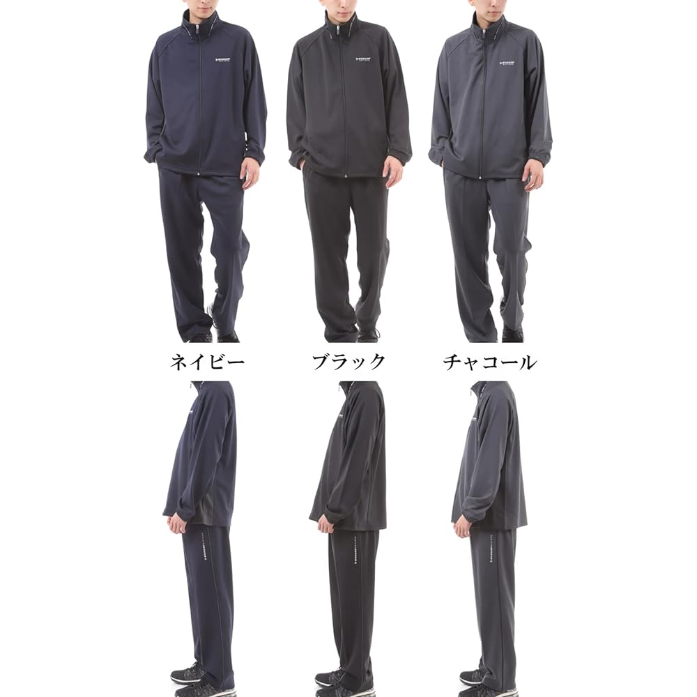 DUNLOP Men's Jersey Top and Bottom Set Setup Jersey Top and Bottom Running Wear Training Wear