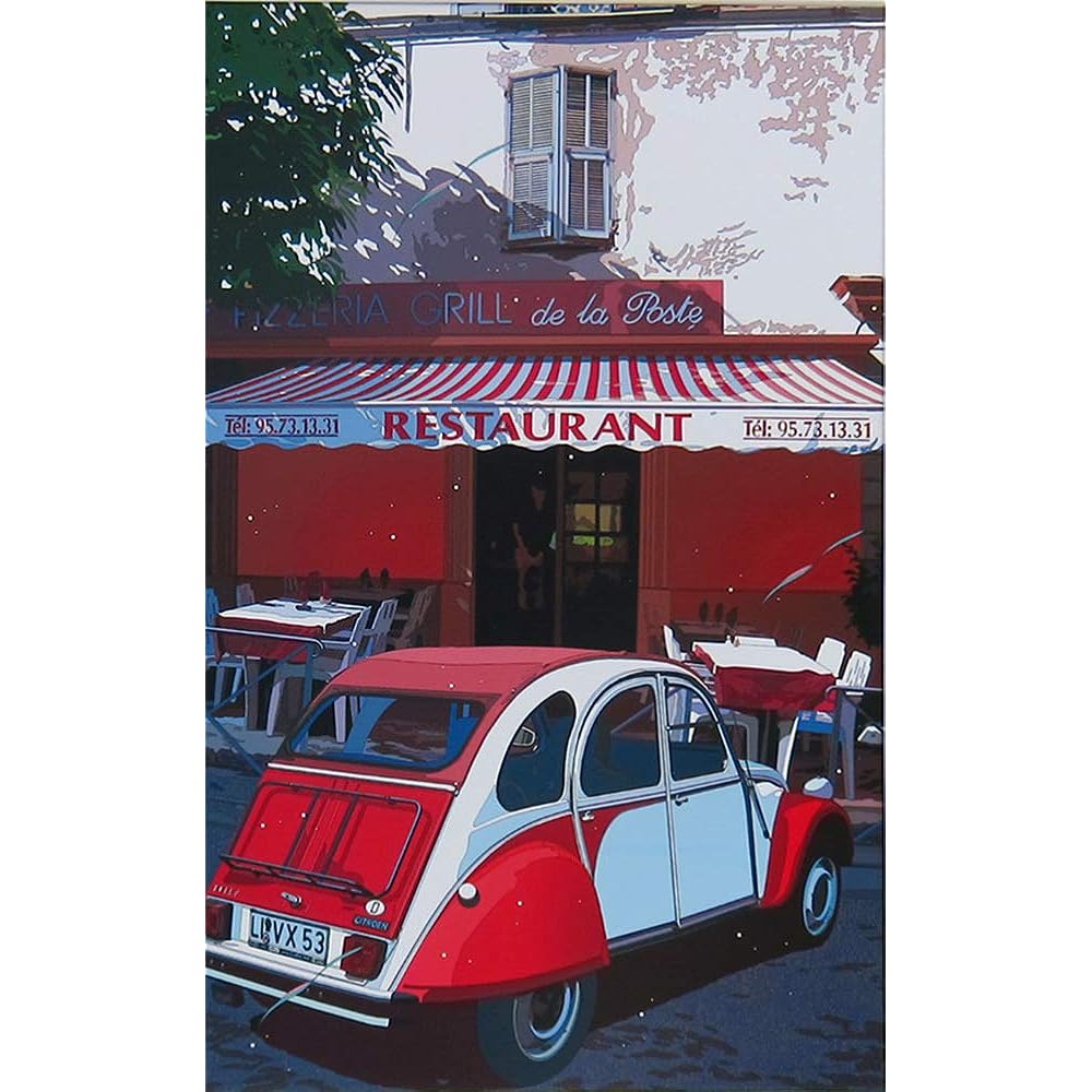Hideto Suzuki ◆ [Small pizzeria] ◆ Art print ◆ Framed