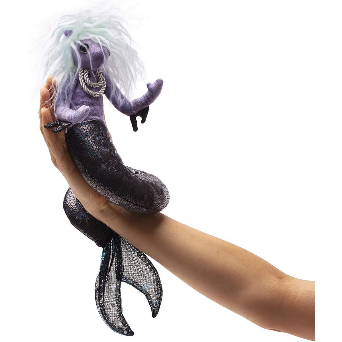 Folkmanis Sea Nymph Finger Puppet Purple White Blue Black 1pc