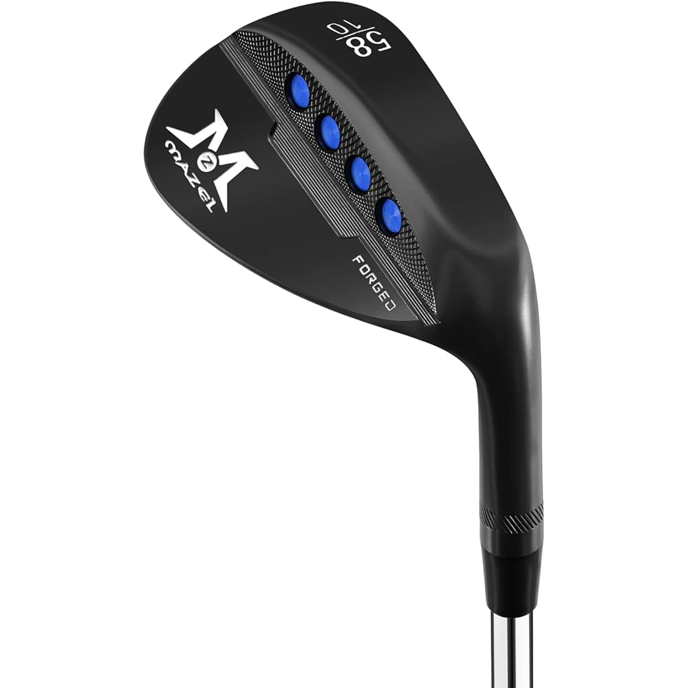 MAZEL FORGED Forged Golf Sand Wedge Men's Right-handed Loft Angle: 48 degrees, 50 degrees, 52 degrees, 54 degrees, 56 degrees, 58 degrees, 60 degrees Wide Sole Wedge