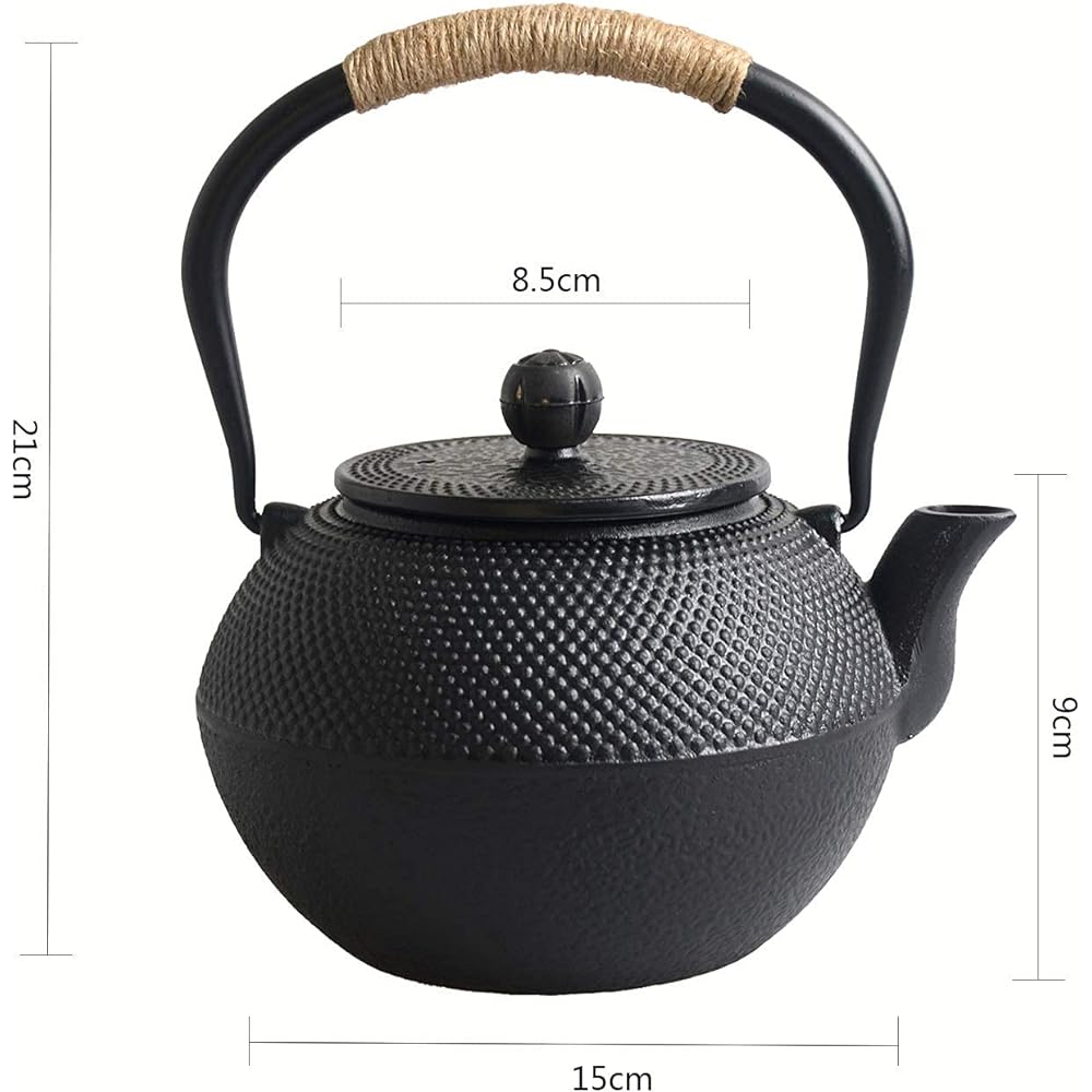 Ironware, Iron Kettle, Arale, Iron Replenishment, Iron Kettle and Teapot, Iron Bottle, Direct Fireable, IH Cooker Compatible, Comes with Tea Strainer, Stylish, Teapot, Traditional Craft 1.2L