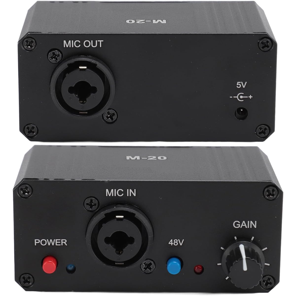 Mic Preamp High Gain 48V Power XLR Output Mic Preamp Mic Preamp for Dynamic Microphone and Condenser Microphone Booster
