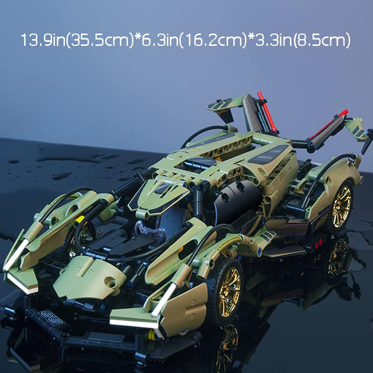 Mesiondy Sports Car Building Blocks Toys Adult Kit 1:14 MOC Building Set Racing Car Model for Boys 12-16 Years Old 8-14 Years Old (1039 Pieces)…