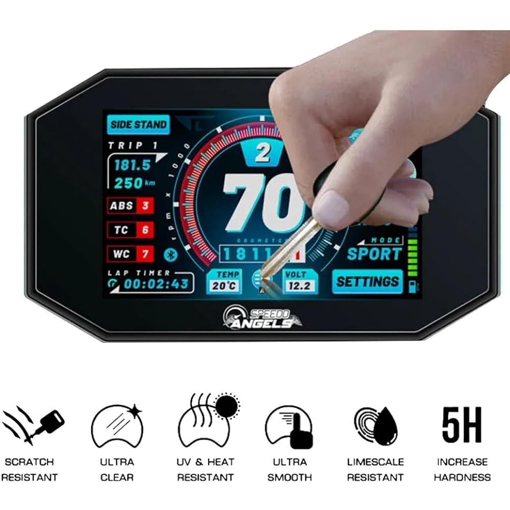 DEMUR Cluster Scratch Cluster Screen High Definition Protective Film for Kawasaki Z300 Z250 NINJA300 EX300 NINJA250R Dashboard Screen Protector (Size : 5 PCS)