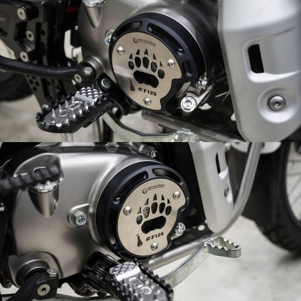 Revolution Honda Hunter Cub CT125 Engine Side Cover V3 for JA55 [Improved Version] HONDA CT125 TRAIL REVOLUTION ENGINE SIDE COVER V3 (Black)