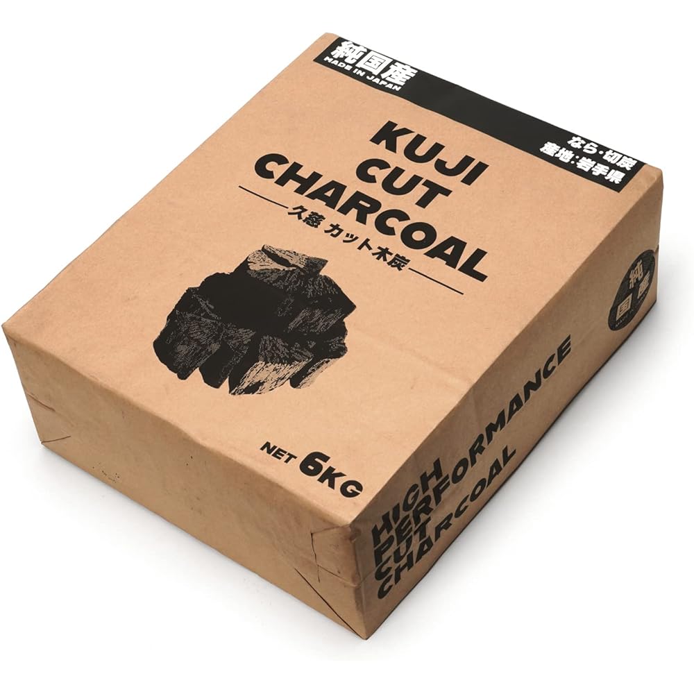 Naemura Co., Ltd. [Domestic Charcoal] Kuji Cut Charcoal 6kg KUJI CUT CHARCOAL Cut Charcoal Charcoal Camping Barbecue Made in Iwate Prefecture (6kg)