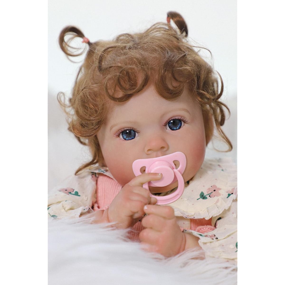 SCOM Reborn Baby Doll Girl - Anna 20" Lifelike Newborn Baby Doll with Blue Eyes and Weighted Soft Cloth Body, Adorable Realistic Reborn Doll for Ages 3+