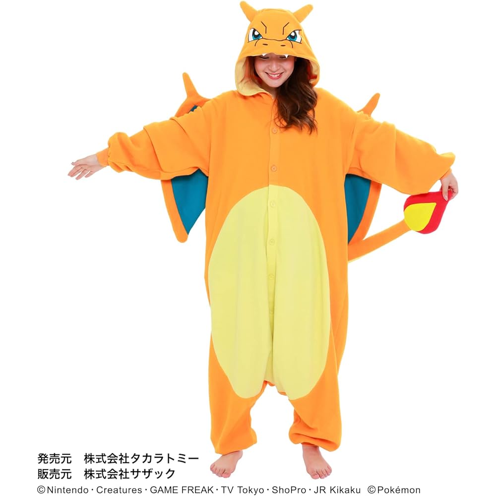 SAZAC Character Fleece Kigurumi Pokemon Charizard