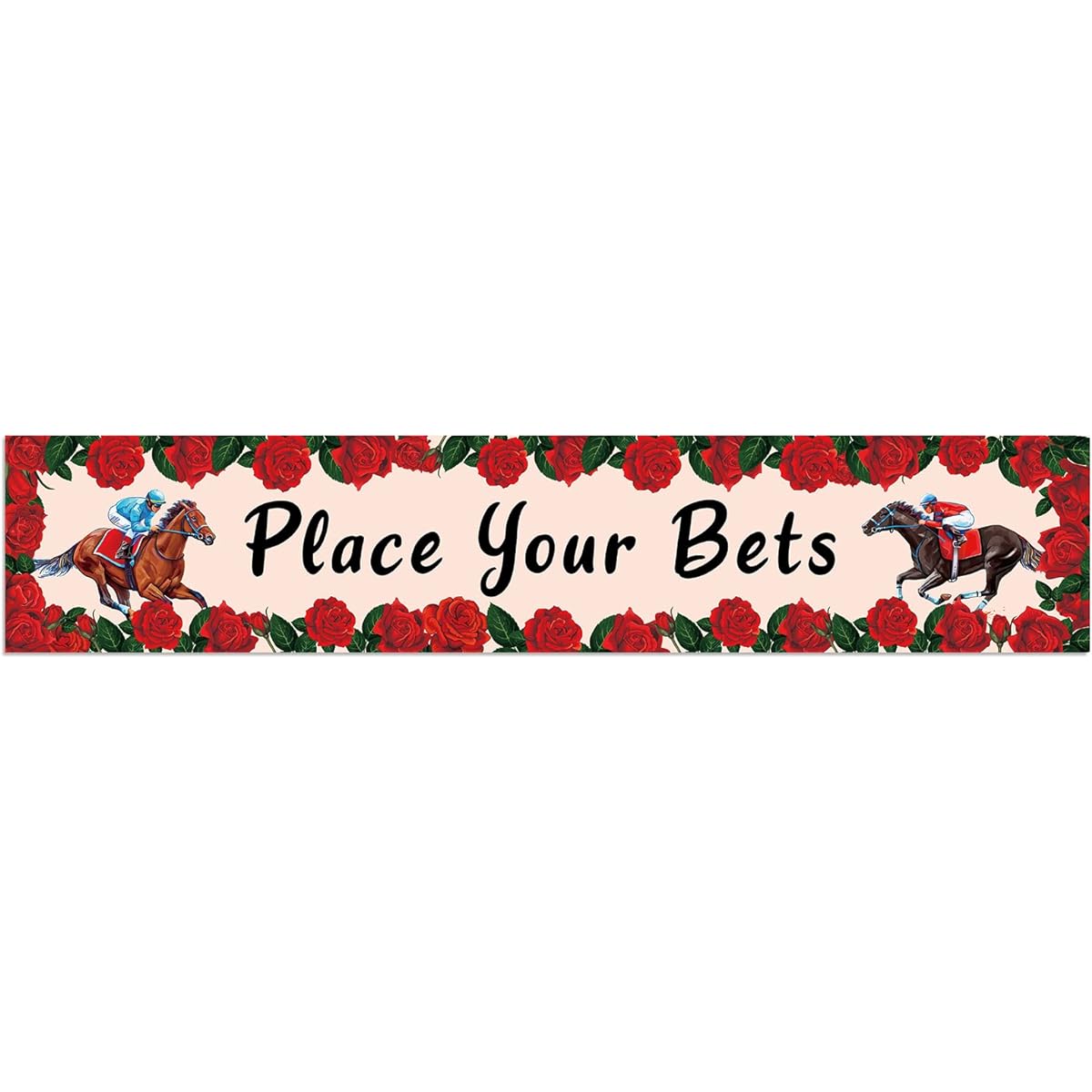 Jiudungs Big Place Vets Banner Fence Yard Lawn Horse Racing Game Party Decoration Kentucky Derby Party Decorations Housewares