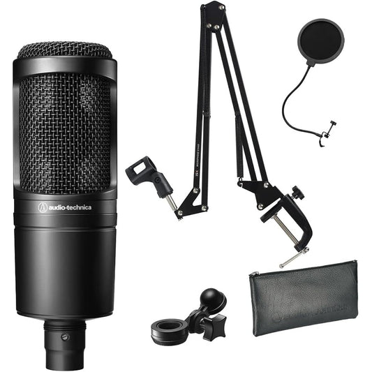audio-technica AT2020 (with desk arm microphone stand)