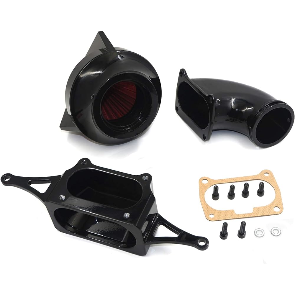 HTTMT- Glossy Black Diamond Air Cleaner Intake Compatible with 2002-2010 Roadstar Midnight Warrior [P/N:MT232C]