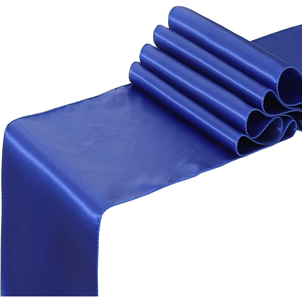 WENSINL Royal Blue Table Runners, Pack of 10 Satin Table Runners, 12" x 108" Long, Perfect for Wedding Party Birthday Meeting Event Decorations