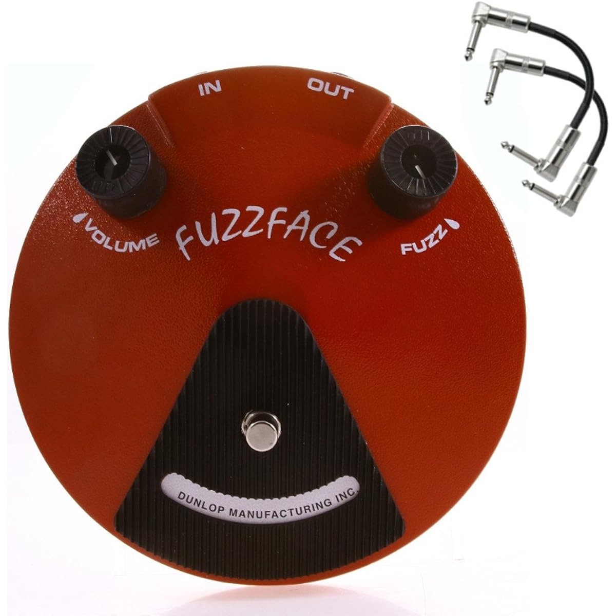 DUNLOP JDF2 Fuzz Face Distortion with 2 patch cables