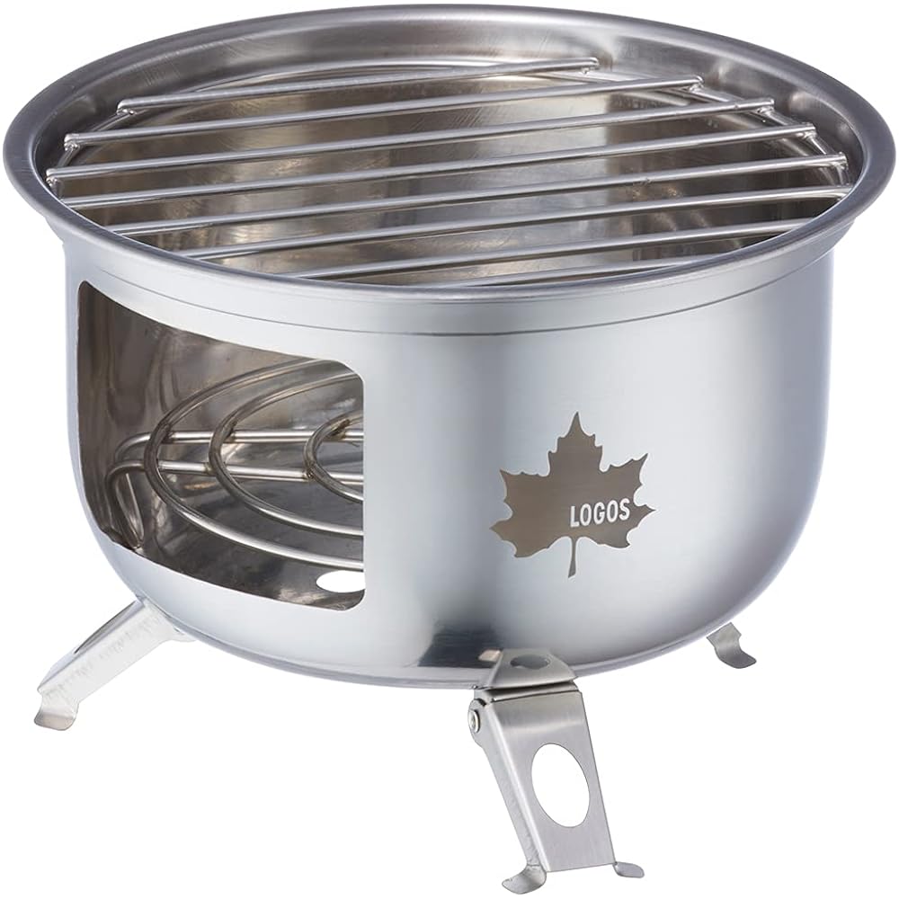 LOGOS mini bonfire stove 81062820 Silver [When assembled] (approx.) Width 15.3 x Depth 15.3 x Height 10.6 cm