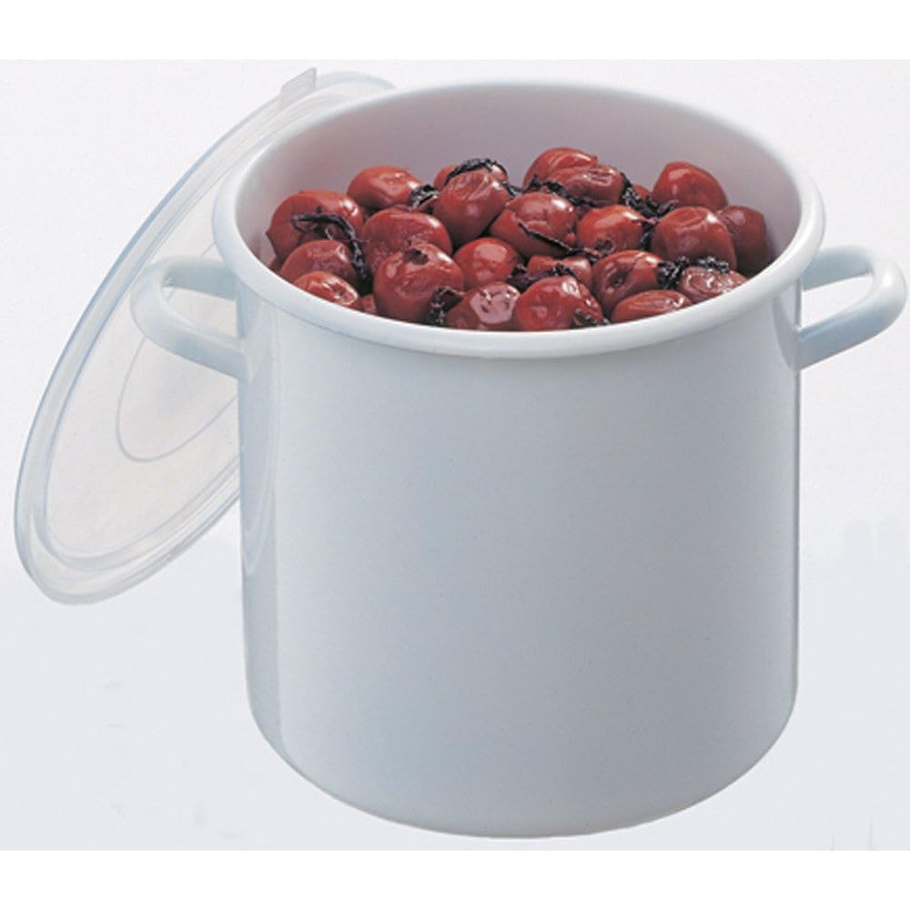 Takagi Metal Pickle Container Stock Pot Enamel Round 27cm HSP-27