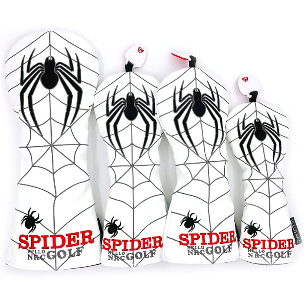 4-piece set Golf head cover Driver cover 1 piece / Wood FW cover 2 pieces Utility UT cover 1 piece Includes conversion tag Spiders 2022 NEW