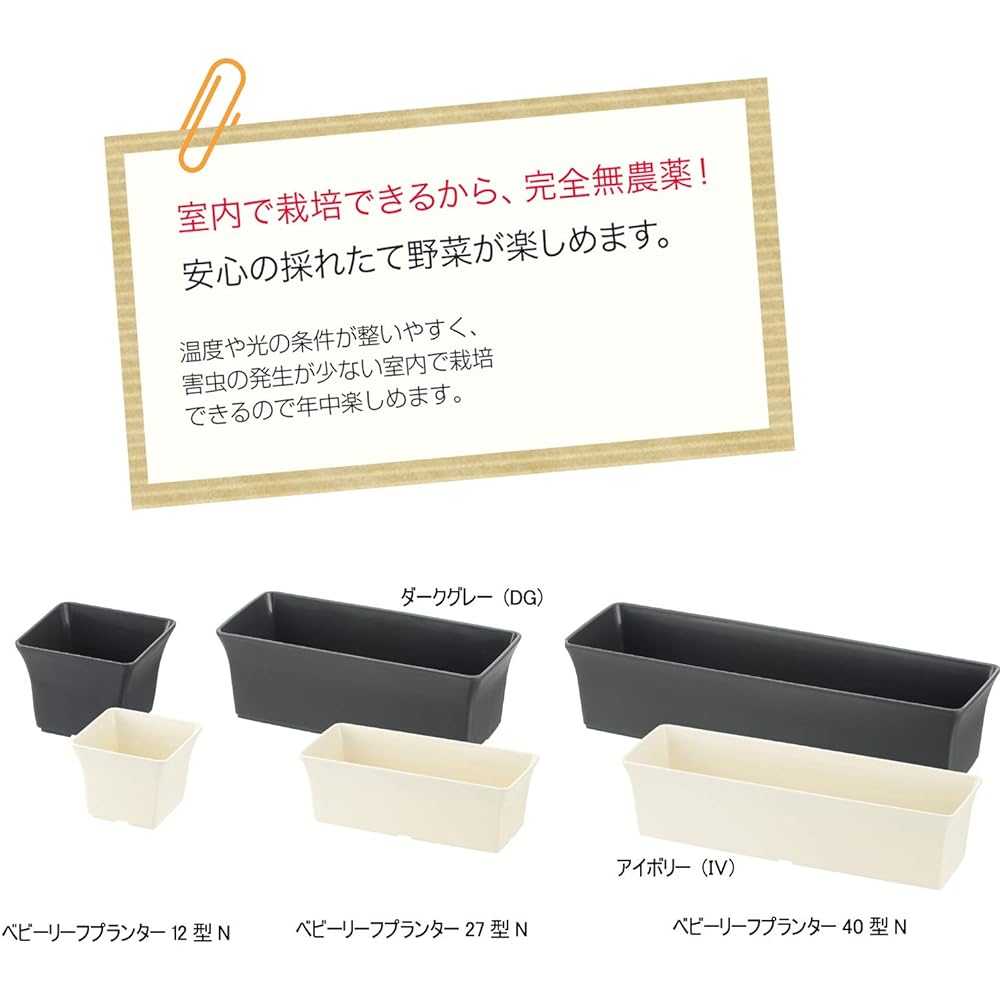 Richel Baby Leaf Planter 40 Type N Dark Gray Set of 5 002212
